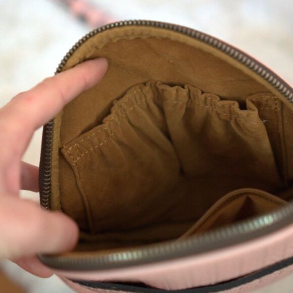 Patricia Nash pink leather shoulder crossbody bag - Picture 3 of 7